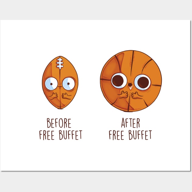 Before and After Free Buffet Wall Art by Naolito
